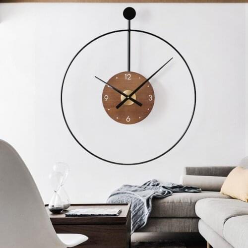 Elegant Nordic Wall Clock Modern Design Minimalist Round Wall Clock Office Mute Personality Horloge Murale Wall Decoration DK50W