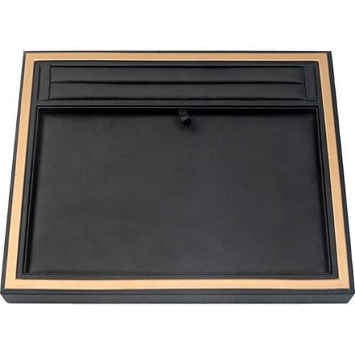 Golden Edge Black Brushed Jewelry Pendent Display Tray Women Earring Bracelet Wedding Ring Showcase Organizer Jewellery Stand