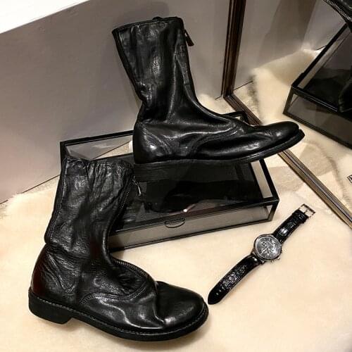 Classic Guidi Short Boots Women Autumn Winter Single Skinny Boots 2020 New Guidi Martin Boots Female British Style