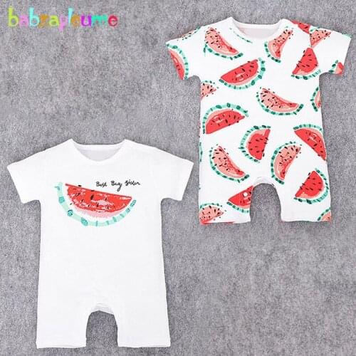 2PCS/0-24Months/Summer Unisex Baby Clothes Girls Jumpsuit Cartoon Cute Short Sleeve Newborn Rompers Newborn Clothing Sets BC1122