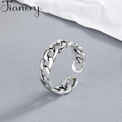 Personality Boho Hollow Chains Rings For Women Charm Wedding Jewelry Adjustable Antique Finger Ring Anillos 2021