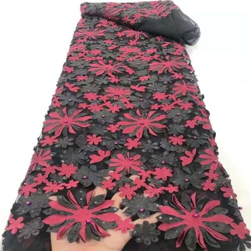 Latest African Lace 2021 High Quality Nigerian French Tulle Lace Fabric Embroidery for Women Dress r66-448