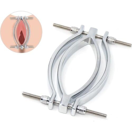 Metal Labia Clip Clitors Stimulator Sex Clamp BDSM Bondage Vagina Speculum Adult Erotic Games Pussy Massager Sex Toys For Women