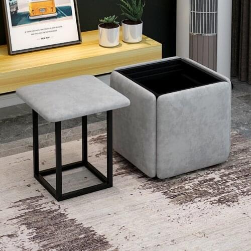 Five In One Multifunctional Square Stool Home Living Room Storage Low Stool Folding Magic Cube Combination Stool Accent Chair