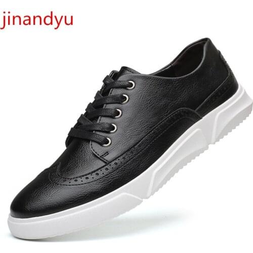 Brogue Carving Big Size 47 48 Leather Casual Shoes Classic Casuales Brown Black Grey Fashion Comfort Business Formal Shoes Male
