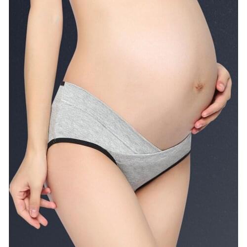 Pregnant womens underwear low waist cotton stomach lift shorts maternity no trace large size U-shaped briefs