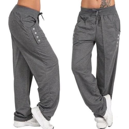 2021 Large Size Women Summer Loose Sports Pants Female Fashion Sweatpants Mid Waist Drawstring Straight Trousers Casual Joggers