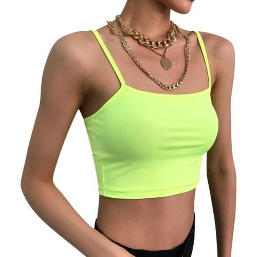 New Ladies Strappy Plain Camisole Bralet Vest Gym Sports Running Bra Crop Top UK