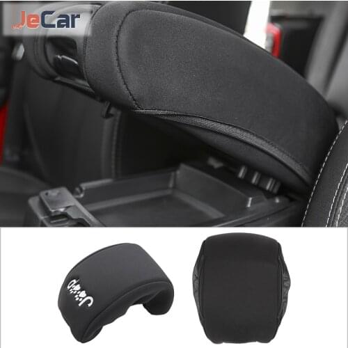 Armrest Box Cover Armrest Box with Pocket For Jeep Wrangler JK 2011-2017 Central Console Armrest Pad Protection