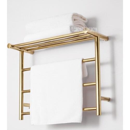 304 Stainless Steel Towel Titanium Gold Warmer Bathroom Toilet Heated Towel Rail Wall Mounted Electric Heating Towel Drying Rack