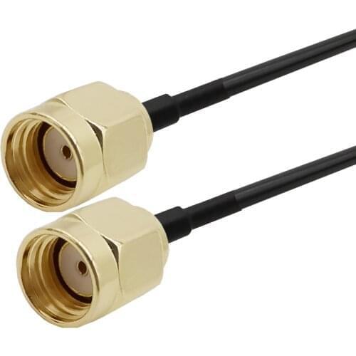 RP-SMA Male Jack to RP-SMA Male Jack Connector RF Coaxial RG174 Cable Adapter Wifi Antenna Radio Extension Cable