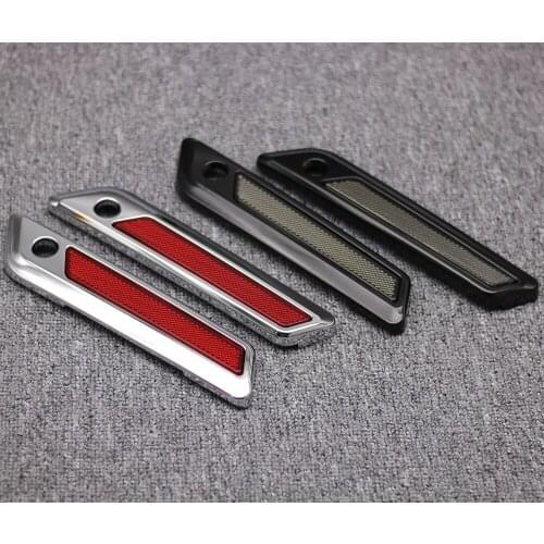 Saddlebag Outer Lid Hinge Latch Covers Reflector Chrome Black For Harley Touring Electra Road Street Glide 2014 15 16 17 2018