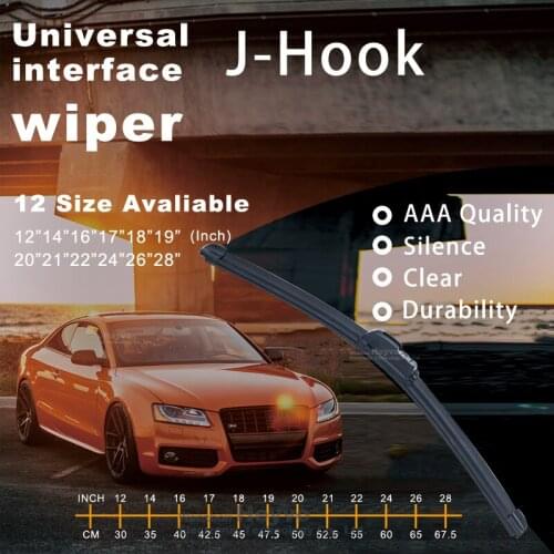 Universal wiper U-shaped bracketless rubber car windshield wiper 12.14.16.17.18.19.20.21.22.24.26.28 inches