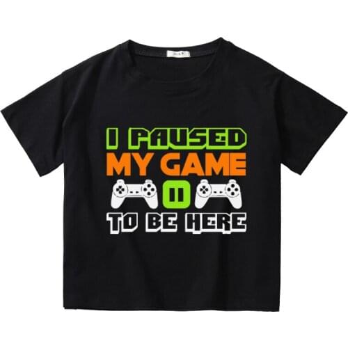 I Paused My Game to Be Here Funny Video Gamer Humor crop tops women cotton hipster summer tops women women clothing dropshing