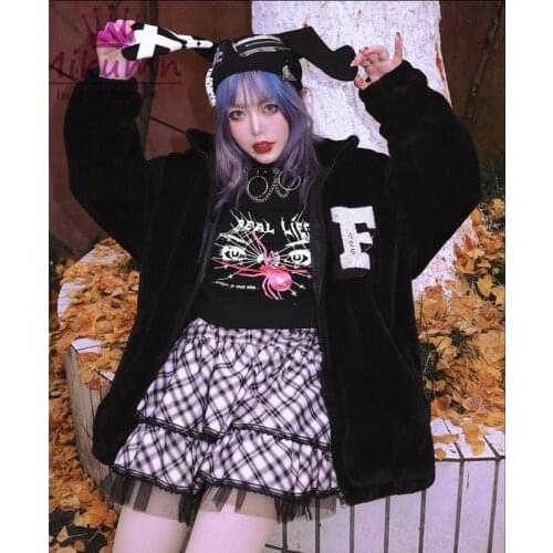 Japanese Harajuku Girls Sweet Pink Plaid High Waist Pleated Skirts Gothic Lolita Cake Mini Skirts Punk Women Kawaii Skirts