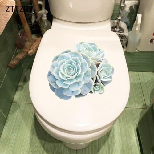 ZTTZDY 23.5×20.7CM Fresh Succulents Toilet WC Decoration Accessories Plants Home Wall Stickers T6-0067