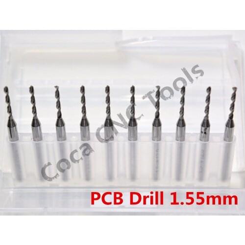 1.55mm-10PCS,CNC Computer machine tool,Print Circuit Board drill,woodworking router bit, Solid Carbide Micro PCB Drilling Bits