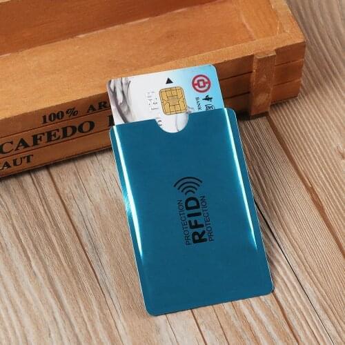 10PCS Metal Smart Anti-theft Credit Card Holder Aluminium Anti Rfid Blocking Reader Lock Card Holder Id Bank Card Case Protect
