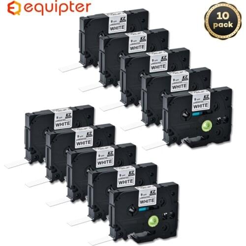 10pcs Tze221Compitable for Brother black on white 9mm*8m for thermal transfer ribbon tape ink cartridge TZE221 tze221 TZ221