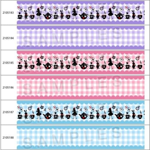 10yadrs Cartoon Princess Girl Character Printed Grosgrain / Satin Ribbons
