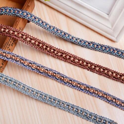 12yard/lot Diy Colorful Trim Sewing Braided Lace Ribbon Home Party Decoration Clothes Curve Lace Accessories Cinta Decorativa