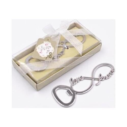 150PCS forever love chrome beer bottle opener wedding favors and gifts for guests Party gifts supplier Bridal show