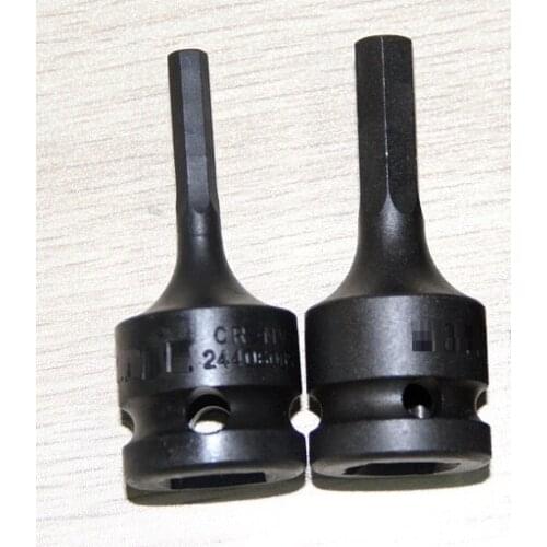 2pcs 4-10MM Length: 60mm 1/2" air impact hexagon socket ratchet wrench bit head pneumatic sleeve torque spanner auto repairing