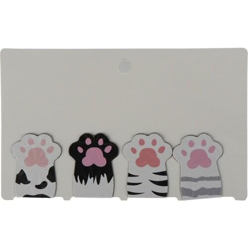 4pcs/Set Kawaii Cat Paw Magnetic Bookmarks Books Marker of Page Stationery School Office Supply Student Prize
