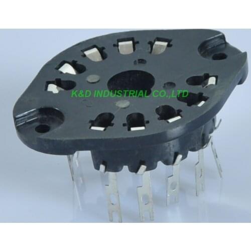 5pcs 10Pin Tube Socket Chassis Mount EL156 EL12 EYY13 EF14 AZ12 VF14 EF12 for Tube Amplifier