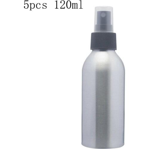 5PCS 40-250ML Empty Refillable Pump Spray Aluminum Bottle Travel Perfume Toilet Pressing Spray Head Portable