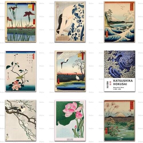 Ando Hiroshige Art - Camellia And Nightingale - Vintage Japanese Art Canvas, Ukiyo-E Art-Home Decor Wall Art Retro Poster Print