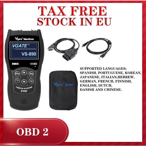 Car Diagnostic Tools VS890 OBD2 Code Reader for Universal VGATE VS890 OBD2 auto Scanner Multi-language Vgate MaxiScan VS890