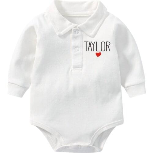 Custom Baby Name Bodysuit with Long Sleeve Personalized Name Baby Outfit Newborn outfit Coming Home Baby Shower Gift Bodysuit
