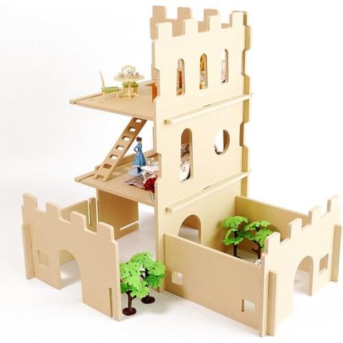 Wooden Dollhouse Big Castle Doll House Furniture Girls Toy DIY Toys for Children Handmade Kids creative gifts high quality