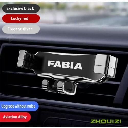 For Skoda Fabia 3 2 1 Mk3 Mk2 Mk1 Smartphone Holder Air Outlet Clip Car Mobile Phone Holder Air Vent Mount GPS Stand Accessories