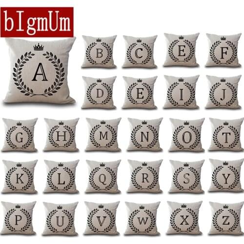 BIgmUm Pillowcase Home Letters Case Cotton Linen Pillowcase Letter Comfortanle Kids Lovest Health Care Pillowcase Hot