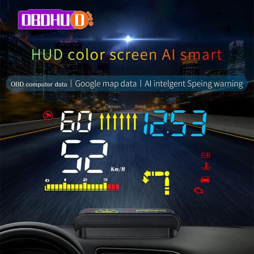 2020 Newest M15 Head Up Display OBD Car Electronics HUD Display Speedometers Overspeed Warning OBD2 GPS Dual Mode Projector