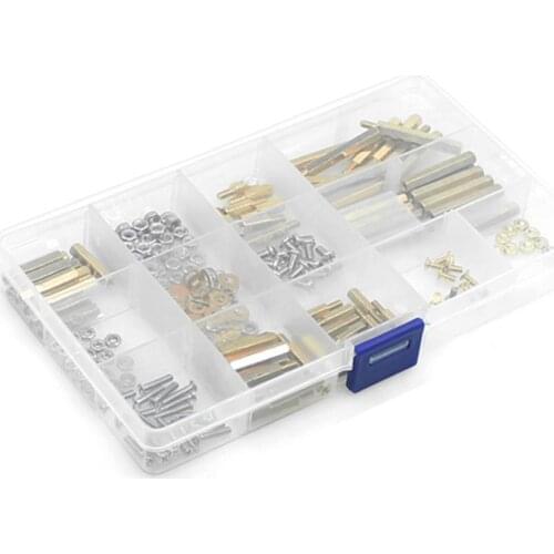 For Raspberry Pi/UNO R3 Screw Kit Copper Pillar Fixing Motherboard Screw Pack Robot DIY Screw Nut Box Kit Assortment Set
