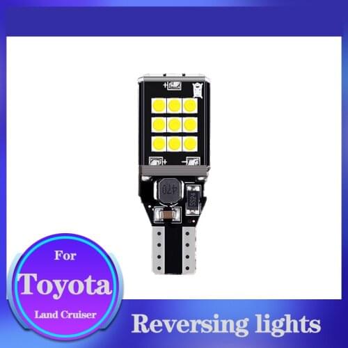For Toyota Land Cruiser Reversing Light LC200 Brake High Brightness LED Bulb License Plate Light Modification Accessories 2Pairs