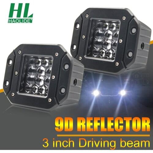 HAOLIDE 9D 30W Car Led Light Bar 3inch Work Light Flood Led Beams DRL 12V 24V for Lada Tractors Boat 4x4 Truck SUV ATV