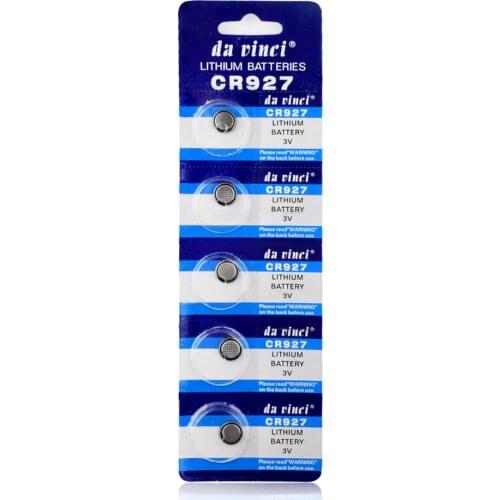 YCDC 5Pcs 3V Lithium Button Coin Cells Batteries CR927 927 DL927 BR927 ECR927 5011LC Disposable Watch Cell Batteries
