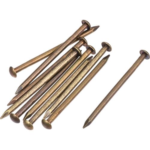 Uxcell Small Tiny Brass Nails 2.8x50mm for DIY Wooden Hardware Accessories 10pcs