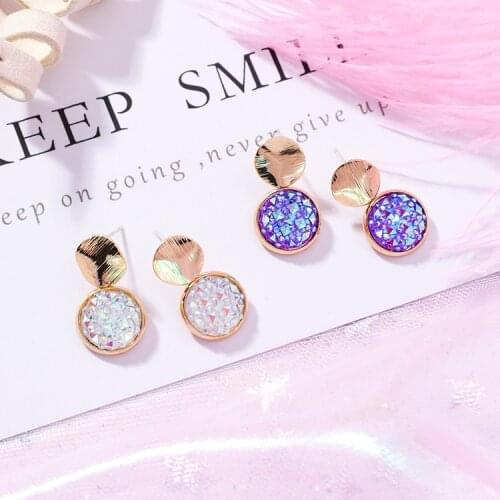 2020 New Fashion temperament wild girl heart earrings jewelry Europe Crystal from Austrian 2 Colors Fit Women and female