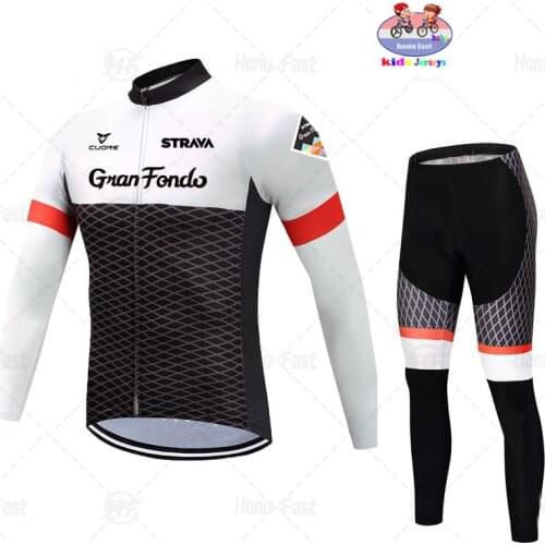 2021 New Autumn Children Breathable Long Sleeve Cycling Jerseys Sets for Kids Cycling Clothing MTB Boys Bike Clothes