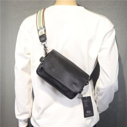 New Fresh Korean Style Women Mens Messenger Bags Casual Crossbody Bag Small Leather Unisex Shoulder Sling Bag Daily Phone Bag