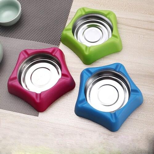 1 pcs Creative fashion stainless steel ashtray internet cafe bar home large hotel advertising ashtray