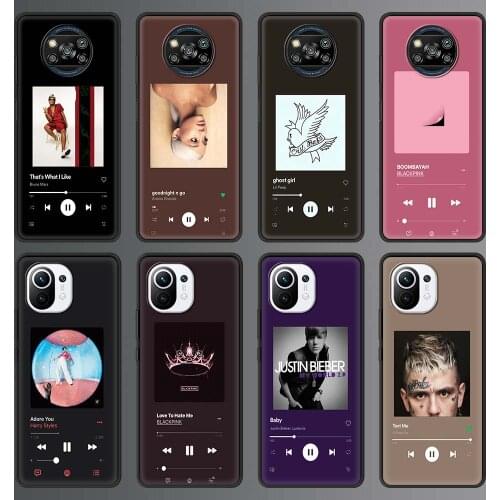 Phone Case for Xiaomi Mi Note 10 Lite 11 10T Pro 5G 9T Poco X3 NFC M3 Silicone Back Cover Mobile Bag Music player Fashion