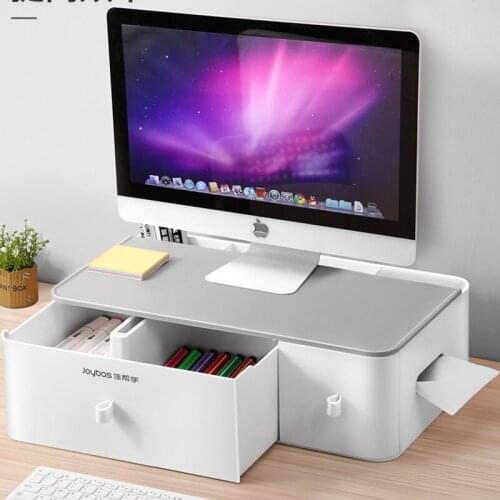 Protect the cervical spine Raise the computer monitor Raise the line of sight Organize drawer racks