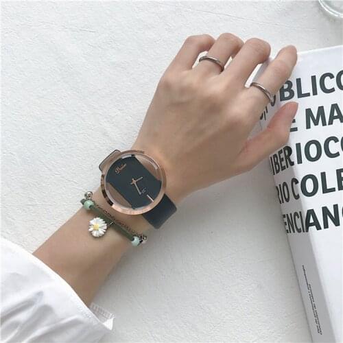 Decorative watches female luxury 2021 new fashion Korean version of simple temperament casual atmosphere womens Korean hollow
