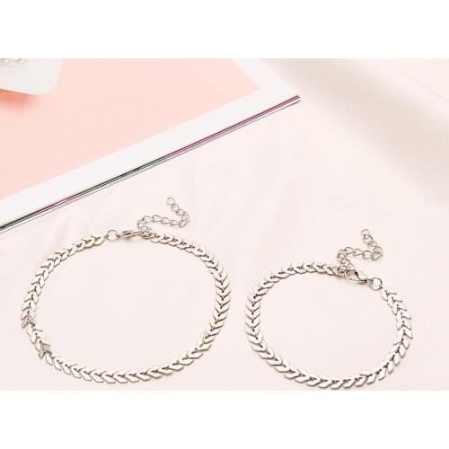 Classical Summer Charm Jewelry Bracelets Fashion Simple Street Shoot Wind Fish Bone Bracelet Gold Silver Bracelets For Women